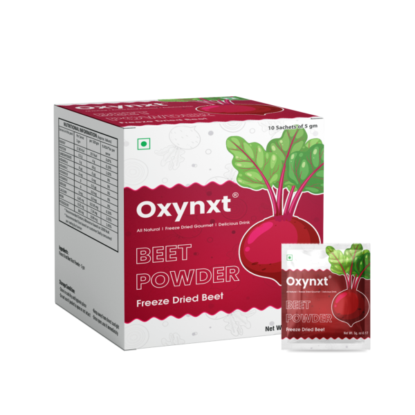 Oxynxt Freeze-dried Beet Powder Sachets – 10 Single-Serve Packs