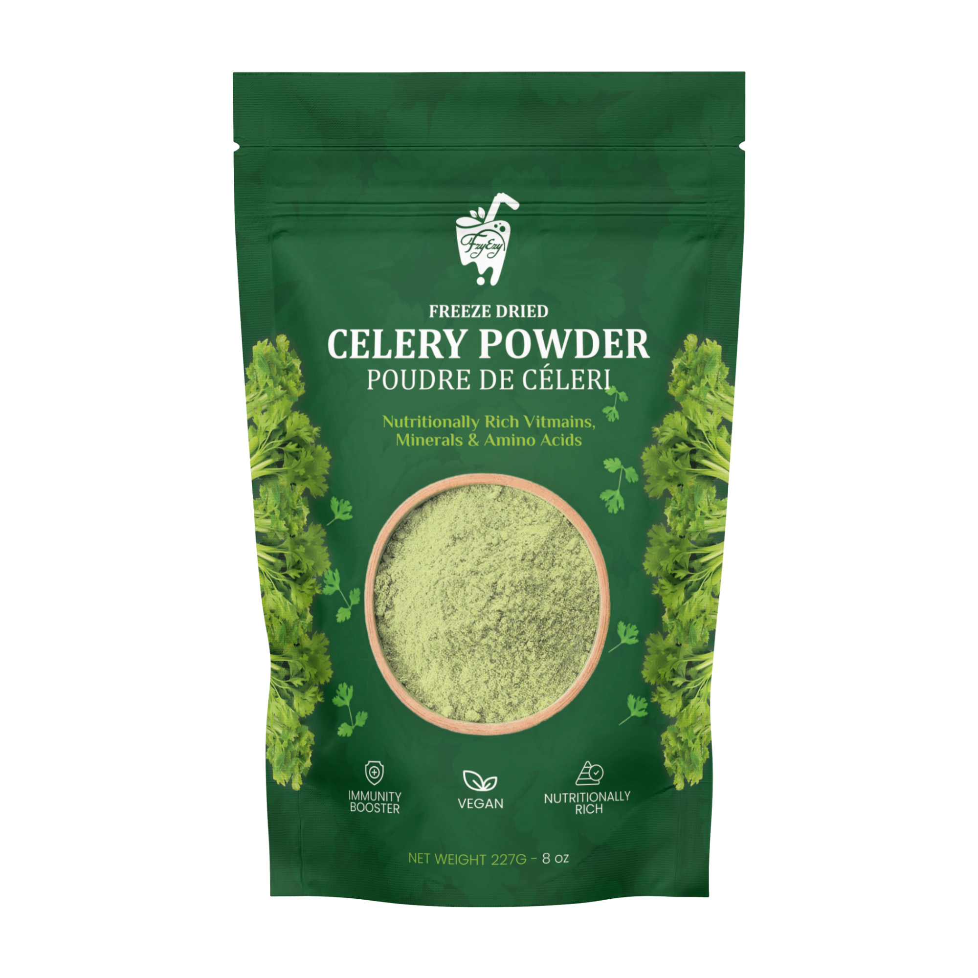 FzyEzy Freeze-Dried Celery Powder – 100% Natural