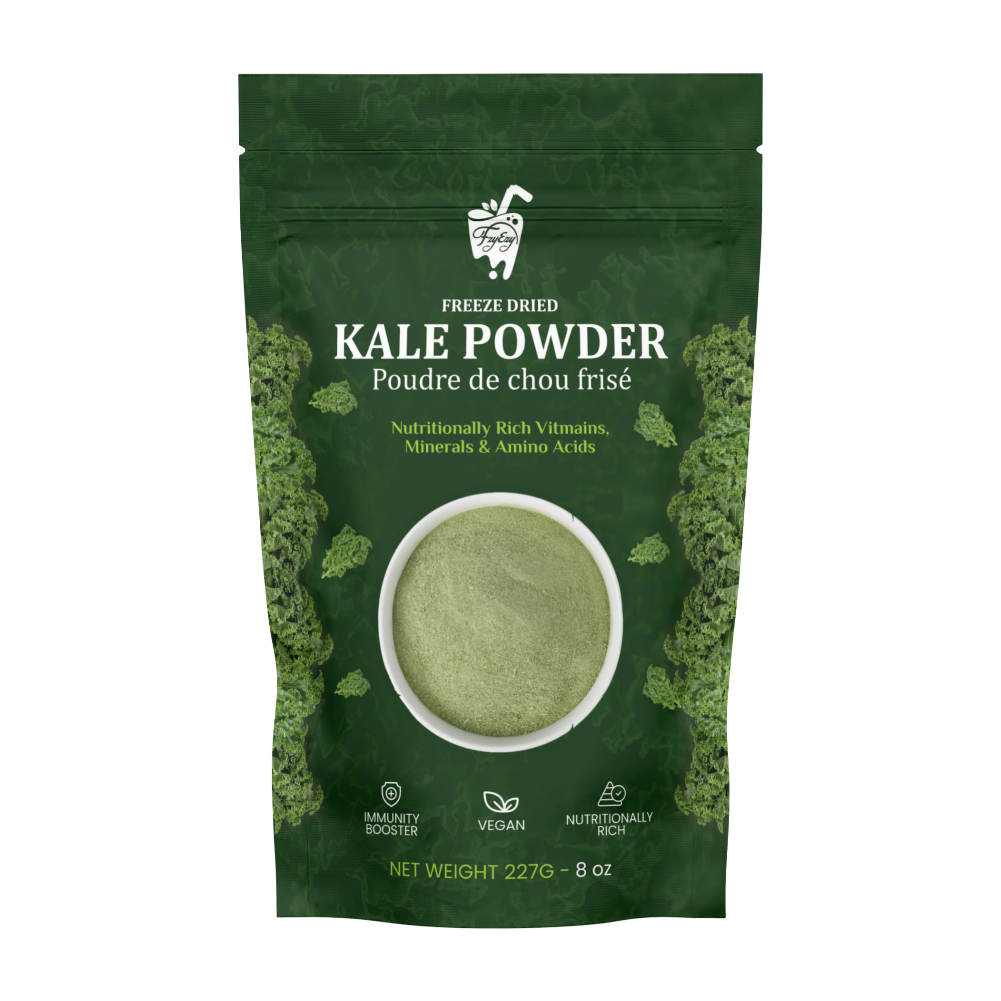 FzyEzy Freeze-Dried Kale Powder – 100% Natural