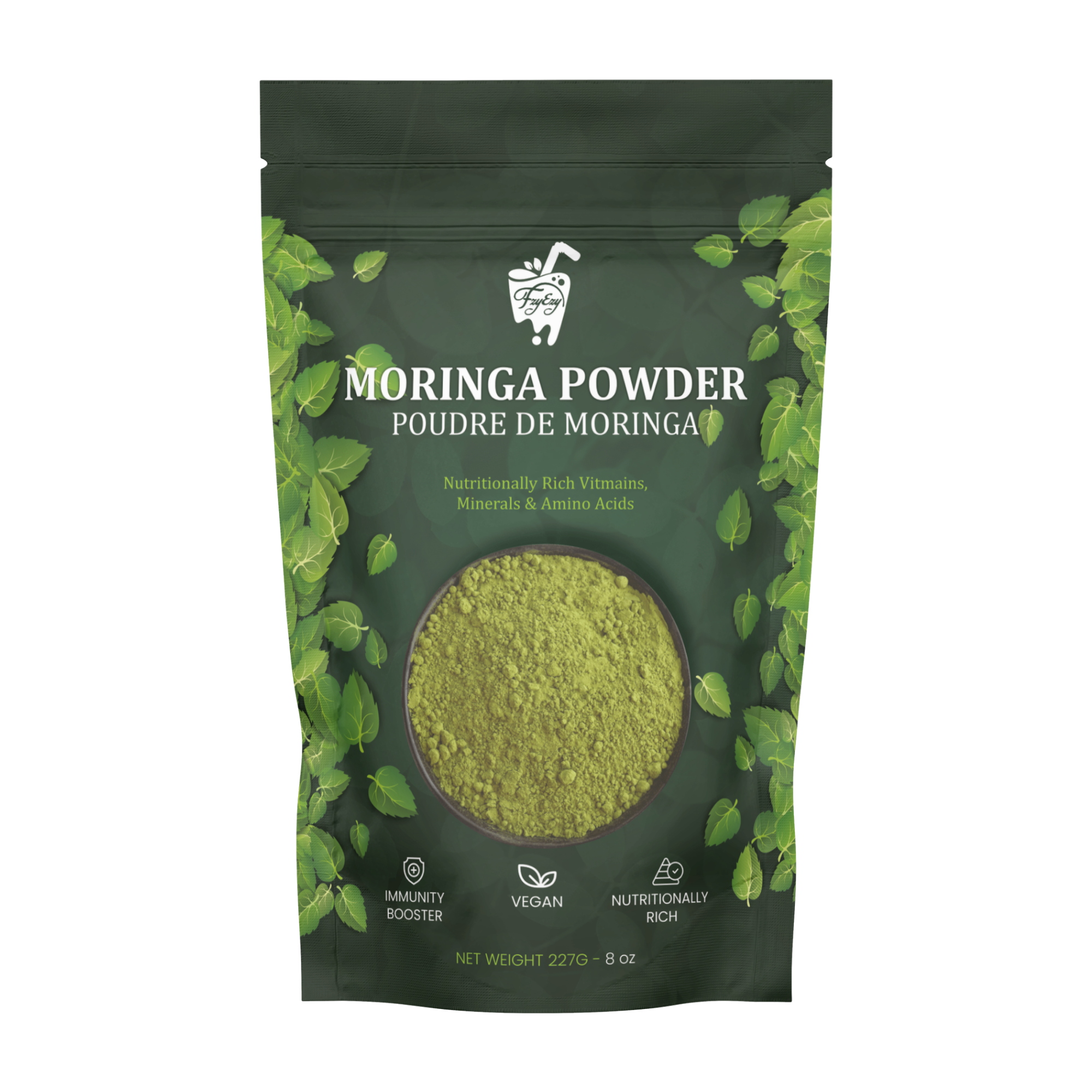 FzyEzy Premium Moringa Vegetable Powder | 100% Pure, Natural