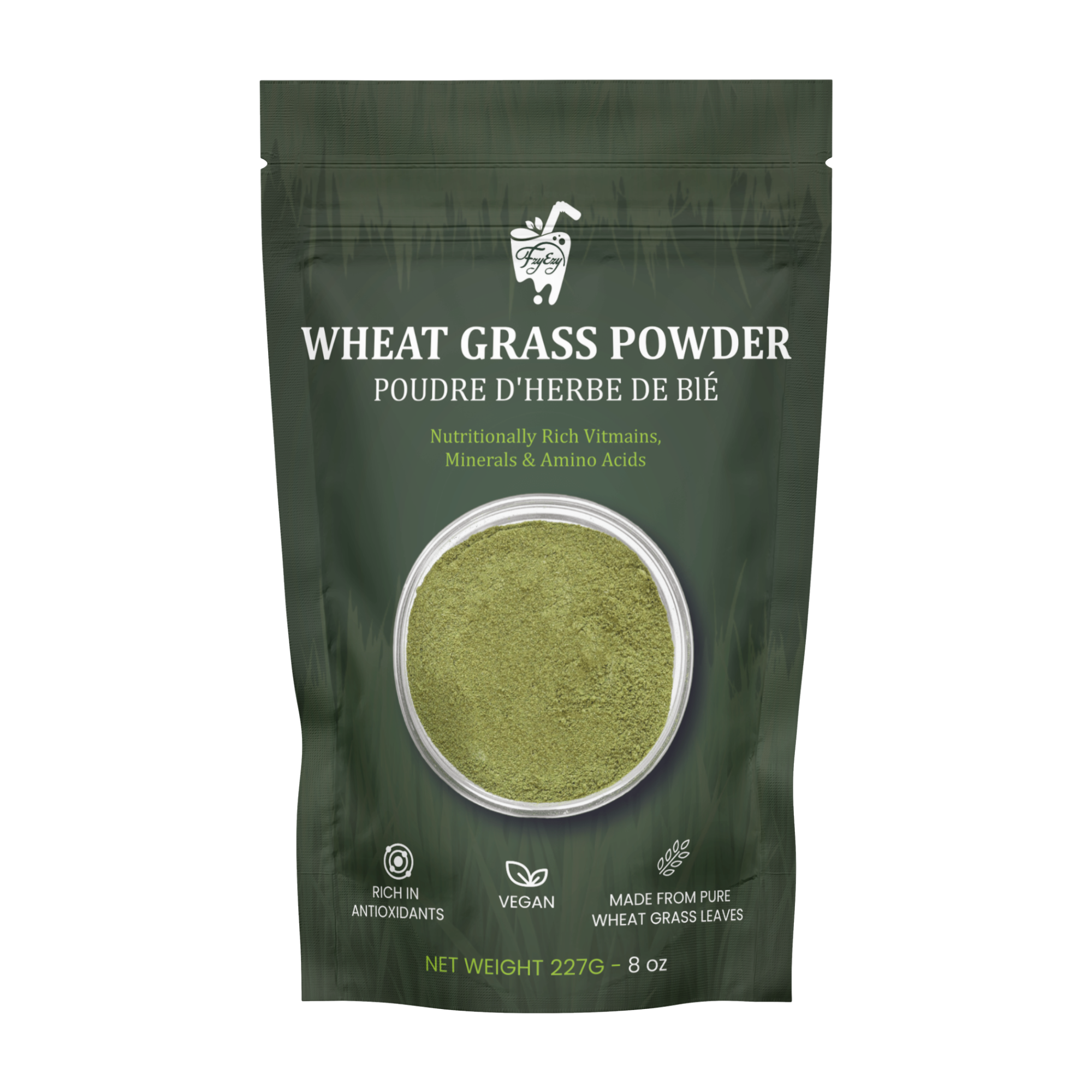 FzyEzy Natural Wheatgrass Powder | 100% Pure, Natural